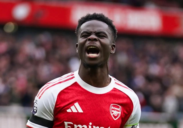 Saka của Arsenal, lọt top 10 cầu thủ đắt giá nhất thế giới